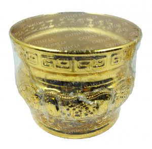 CHINA  3.5' Gold Incense Pot-B