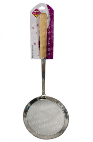 SHINE  12cm S/S Oil Strainer Wood hdl 4.7'