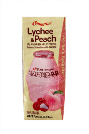 BINGGRAE  Lychee Peach Milk Drink